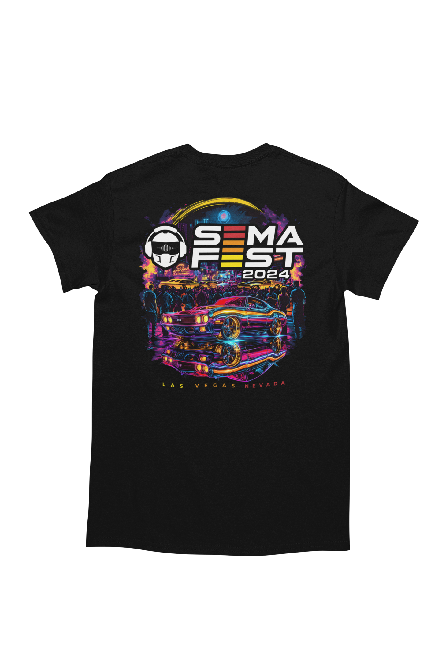 2024 SEMA FEST Neon Tee -Black- Short Sleeve T-shirt