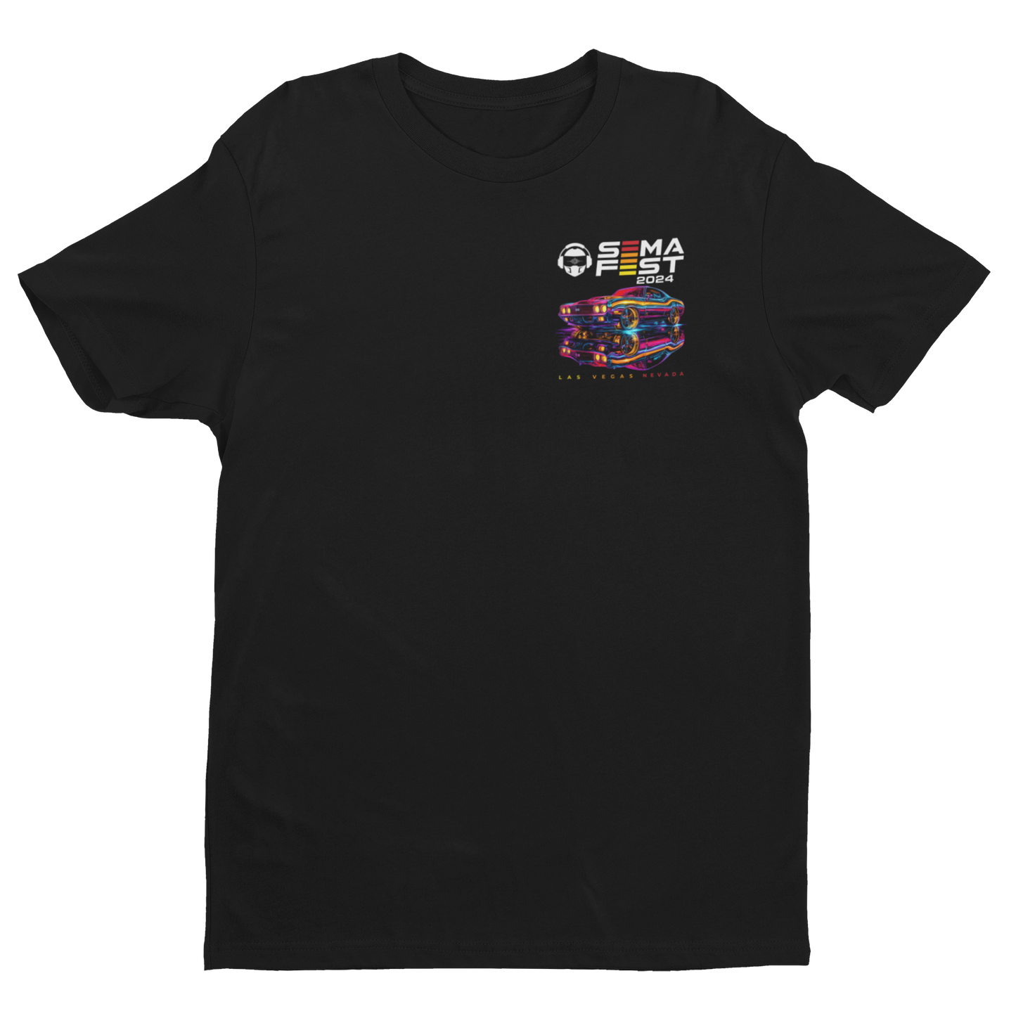 2024 SEMA FEST Neon Tee -Black- Short Sleeve T-shirt