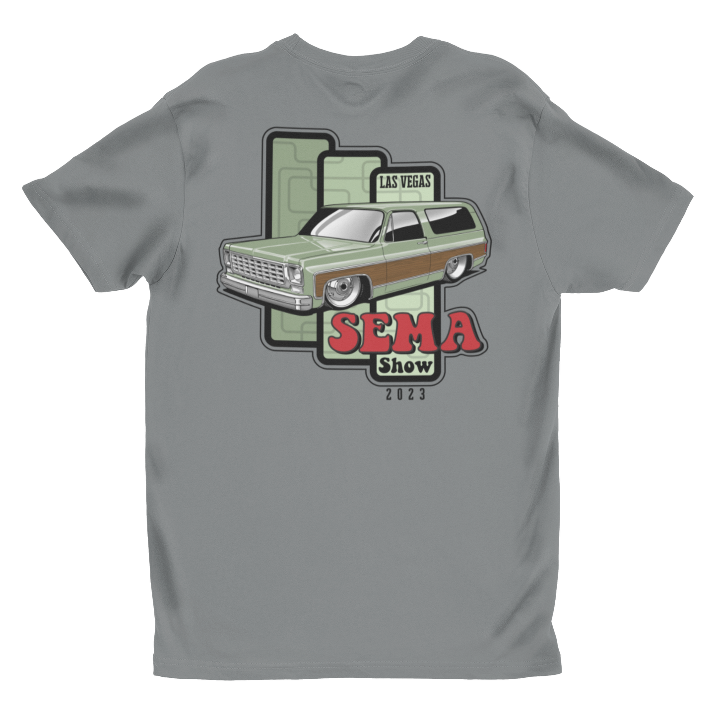2023 Retro Woody - Grey - Short Sleeve T-shirt