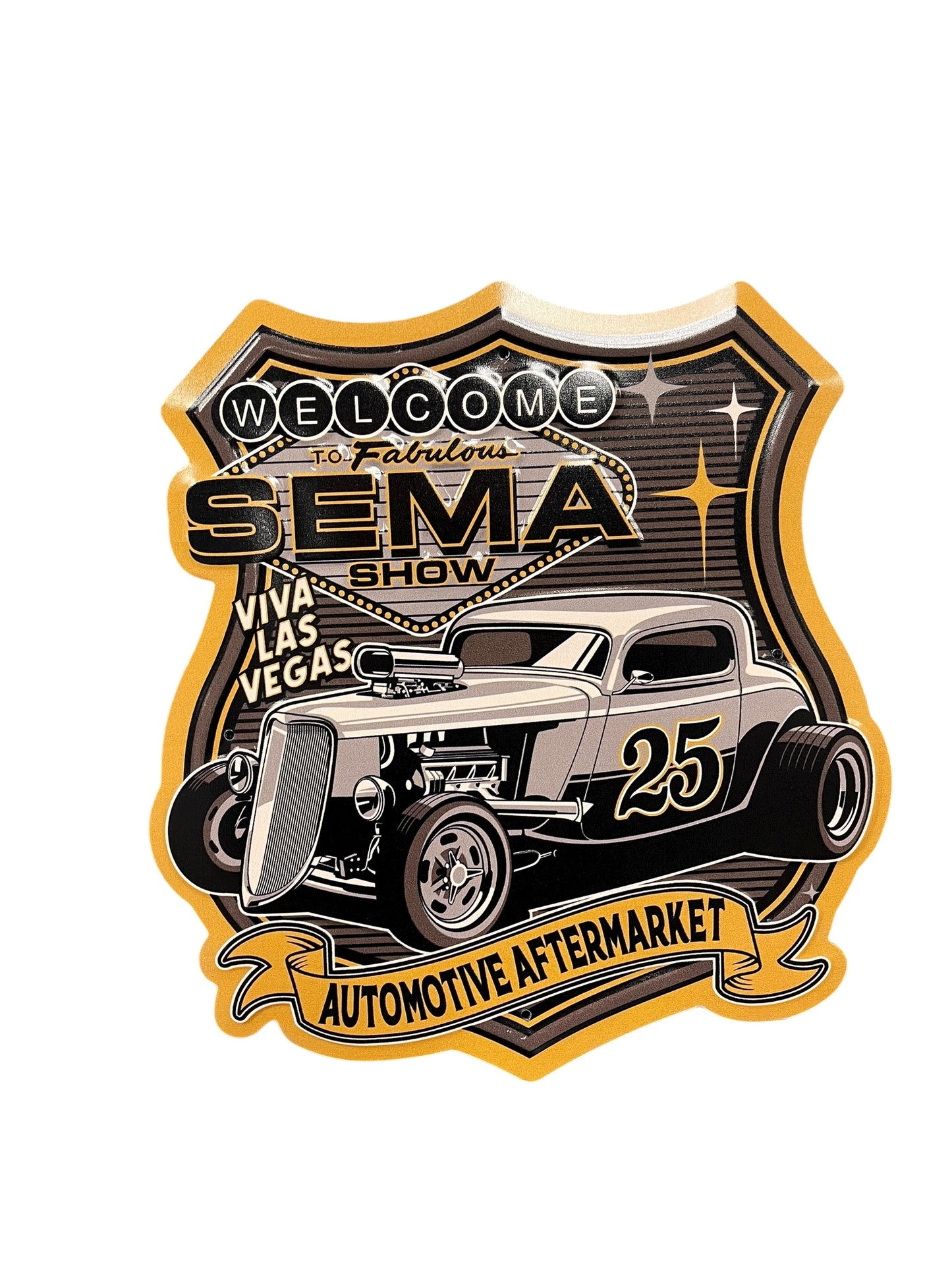 SEMA Metal Sign - Vegas Hot Rod