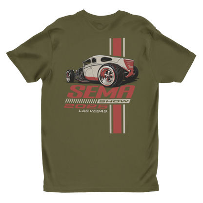 2025 Hot Rod Stripe Tee - Vintage Green