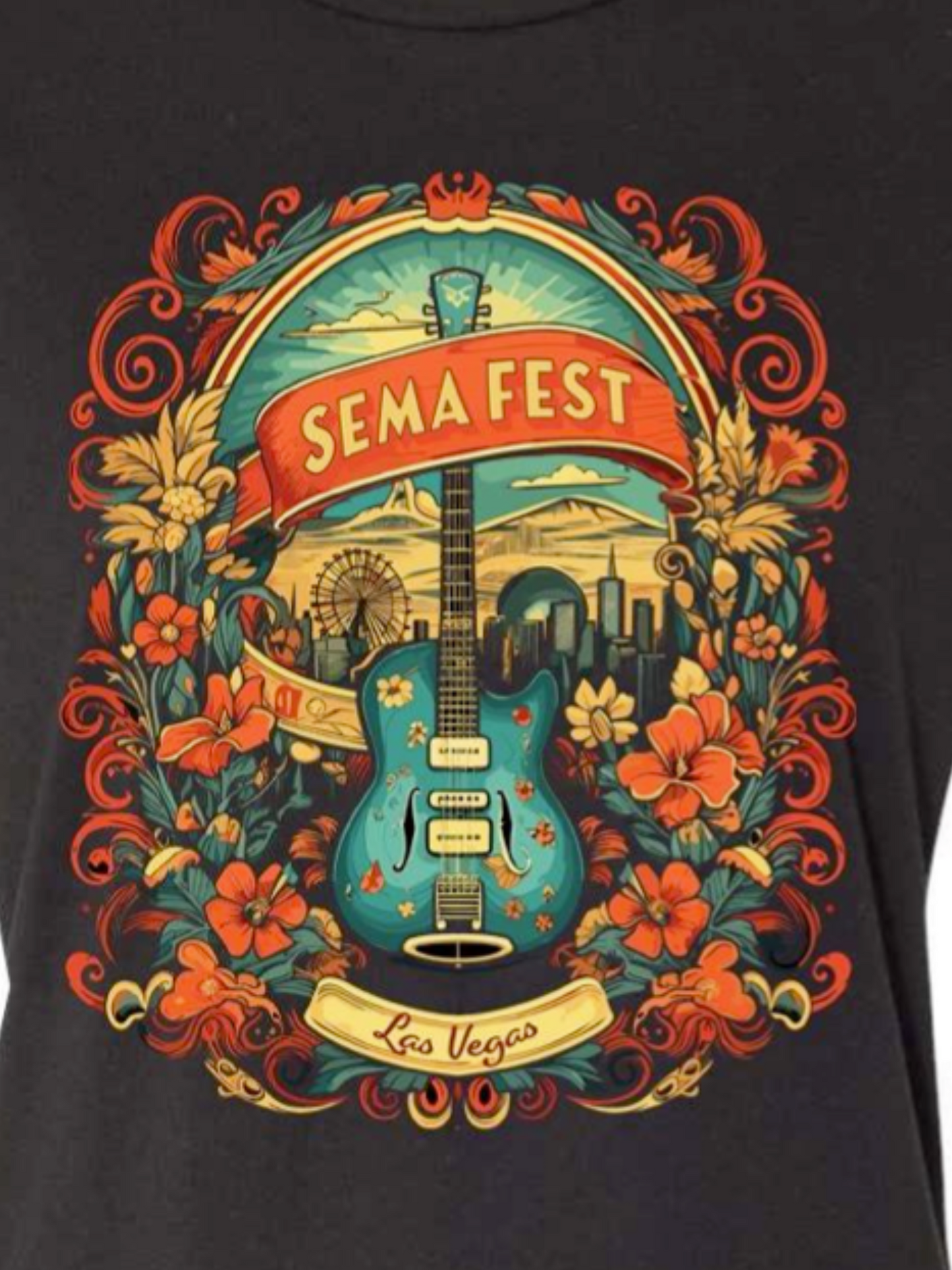 SEMA Fest - Electric Guitar - Ladies Short Sleeve Shirt