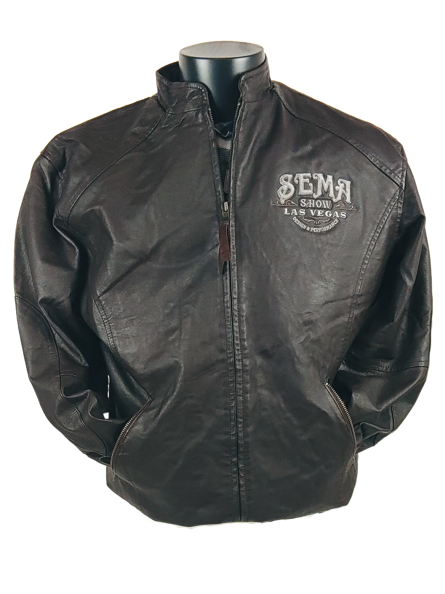 SEMA Show - Brown - Burksbay Genuine Distressed Leather Jacket
