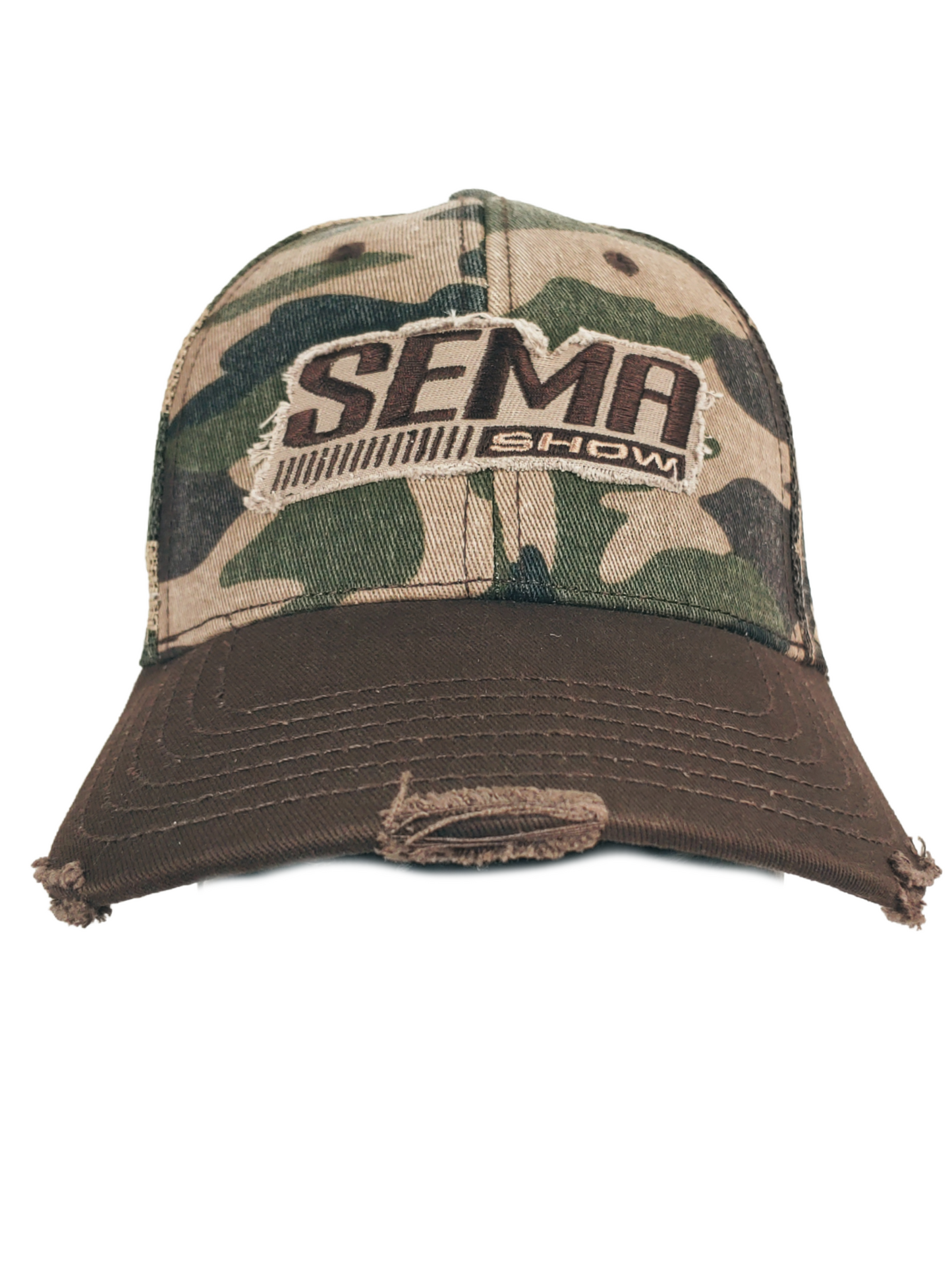 2023 SEMA Las Vegas - Patriotic Camo - Distressed Trucker Hat