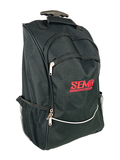 SEMA - Red - Rolling Computer Backpack & Carry On Bag