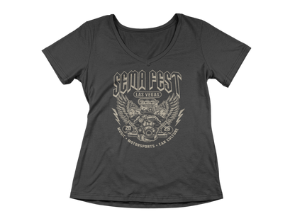 SEMA FEST 2025 Ladies Vneck - Black