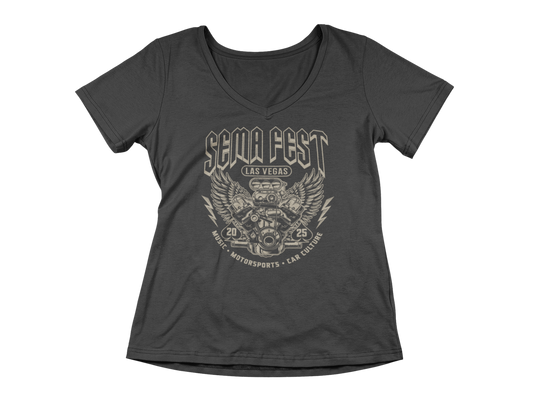 SEMA FEST 2025 Ladies Vneck - Black